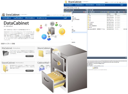 企業向けオンラインストレージシステム データキャビネット イメージ